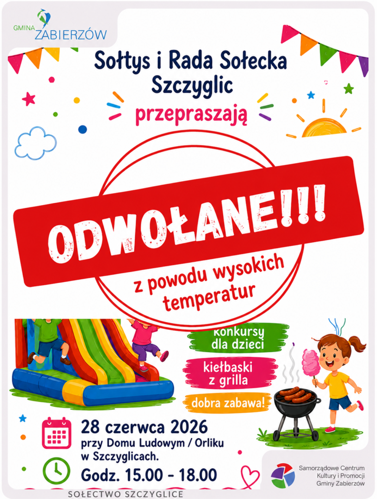 odwołany piknik w szczycglicach